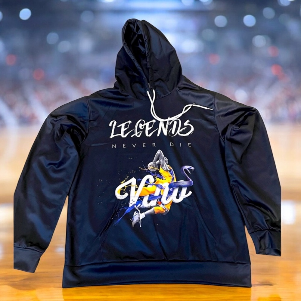 Kobe‎ Bryant Legends Never Die Hoodie Black Medium NWOT